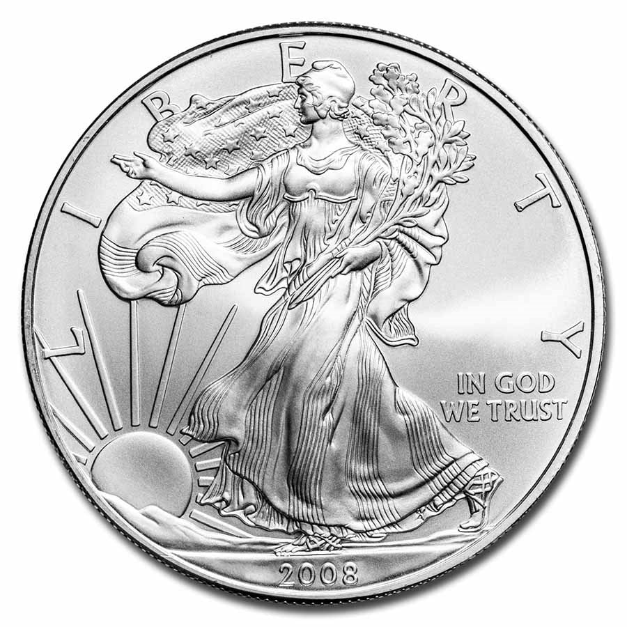 2008 Silver Eagle — coin obverse